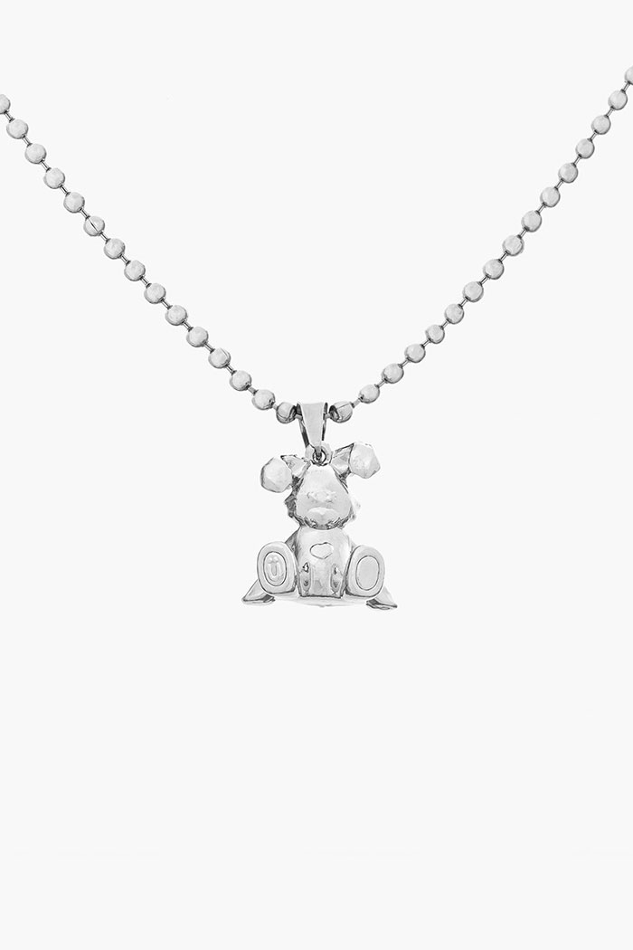 HEART RABBIT NECKLACE[SILVER]